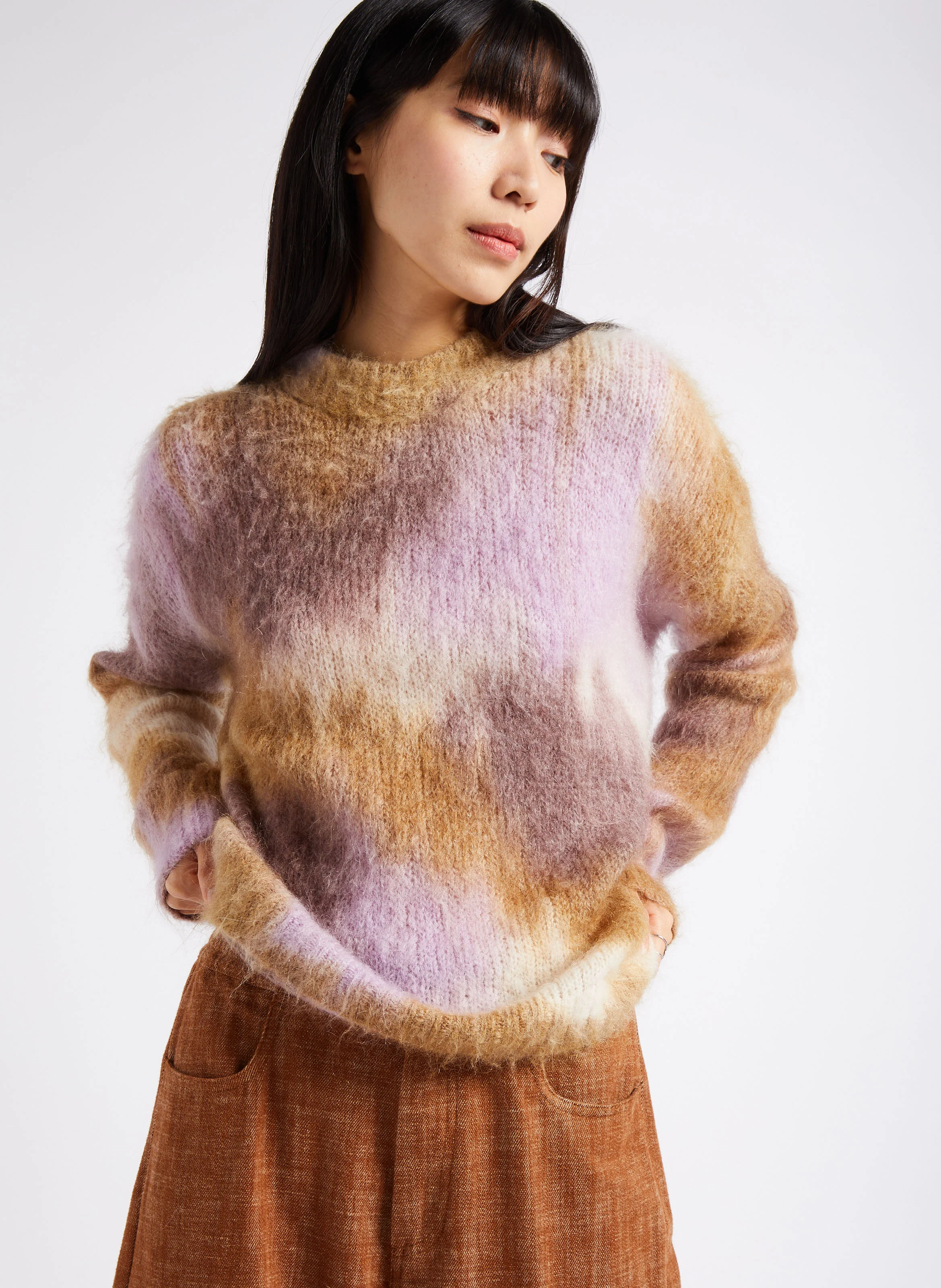 MOGANO - Pull ample à col rond | Violet