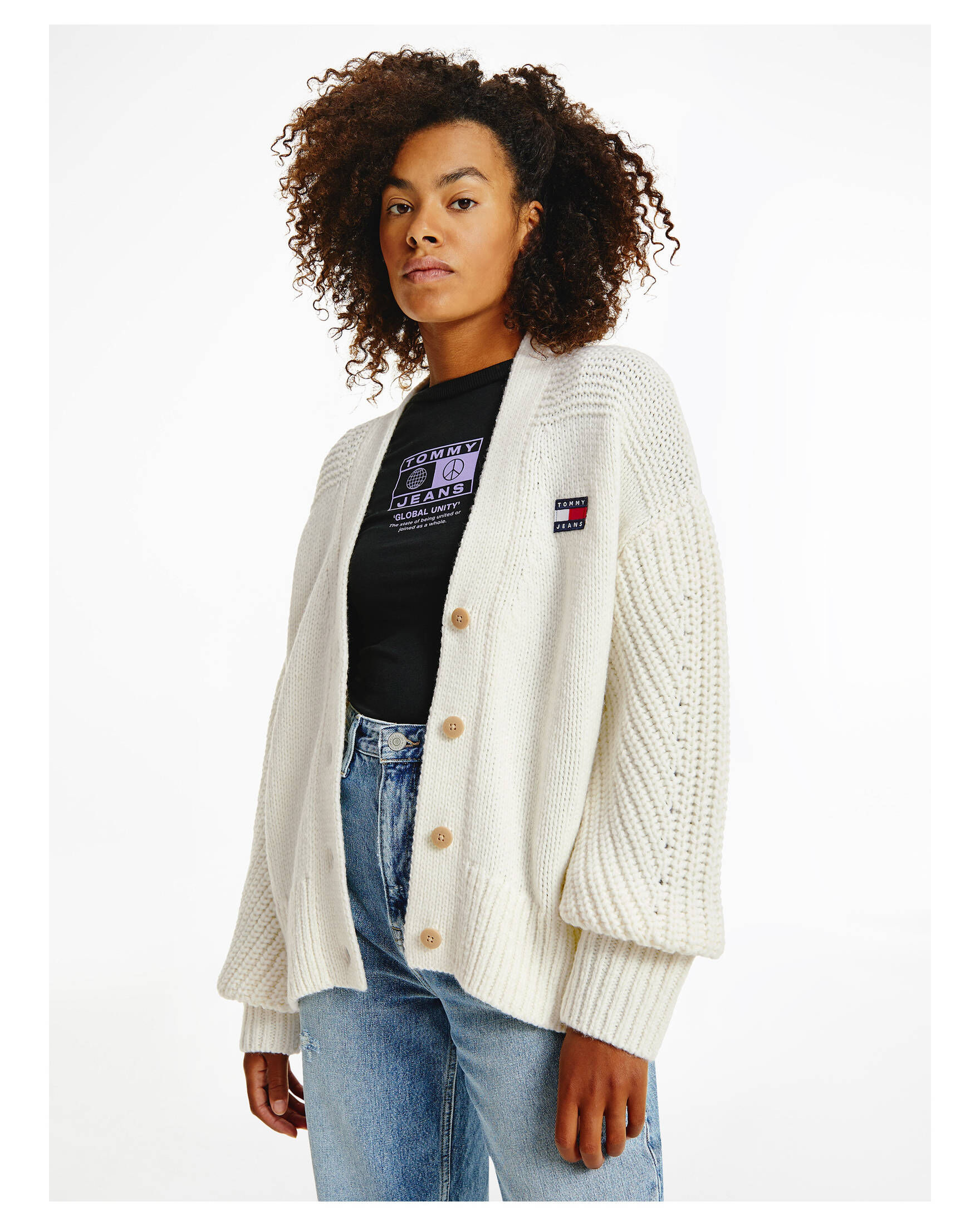 Tommy Jeans| Damen Strickjacke TJW OVRSZD BADGE CARDIGAN