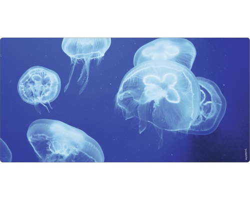 Badkamer achterwand mySPOTTI aqua Jellyfish 90x45 cm