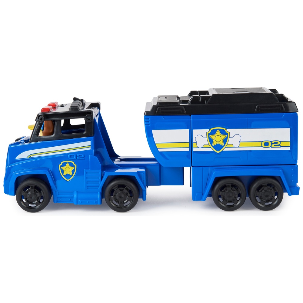 PAW Patrol, Big Truck Pup's Chase – Verwandlungs-Spielzeug-Trucks mit Actionfigur