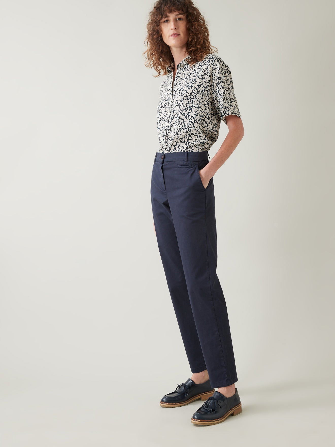 Chino coton stretch femme