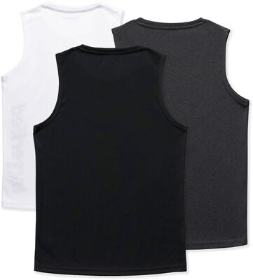 Hyperfied Bounce Tank Top 3-pack, Black/Grey Melange/White