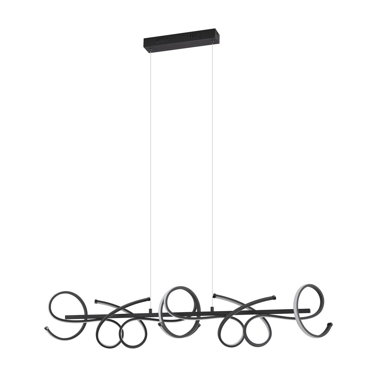 Design hanglamp zwart langwerpig 3-staps dimbaar - Krisscross