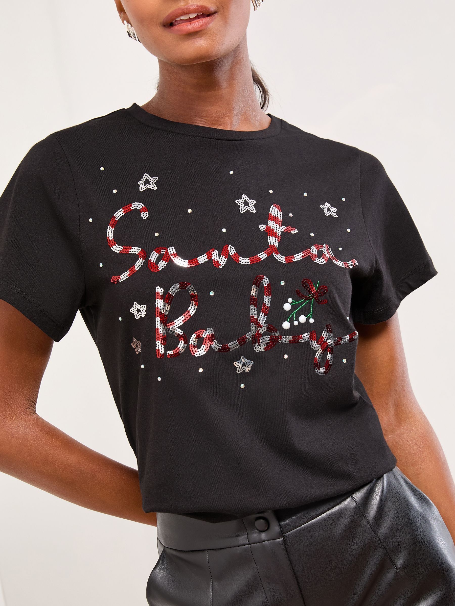 Zwart - Lipsy T-shirt met ronde hals