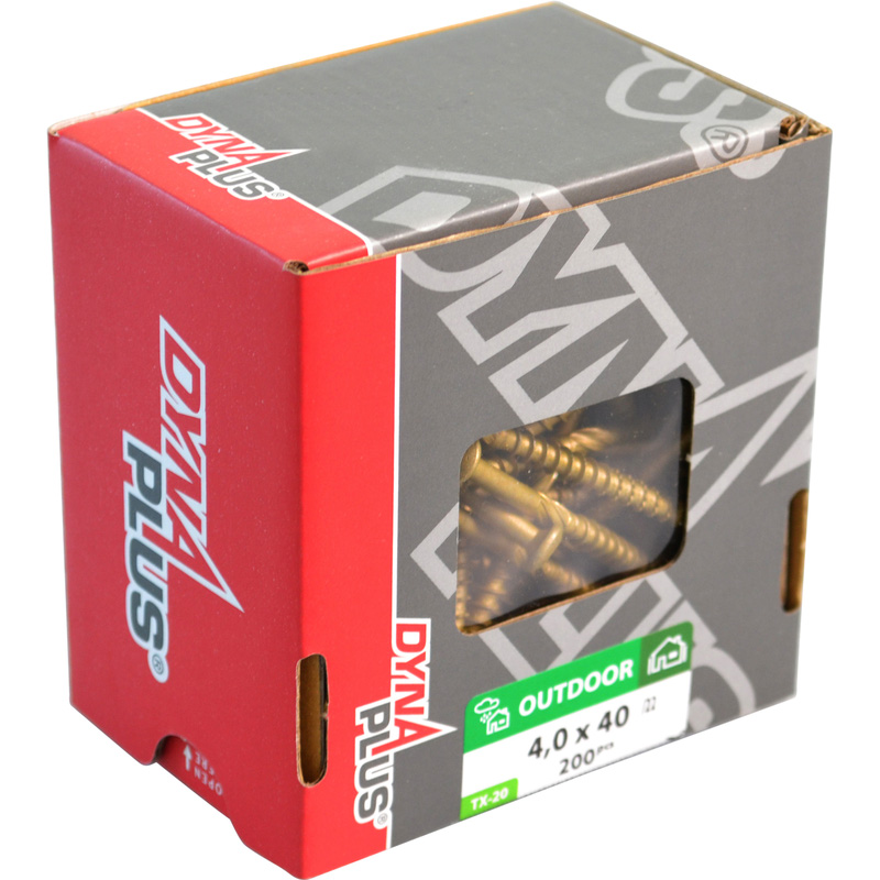Dynaplus gevelschroeven cilinderkop gecoat 4x40mm TX15