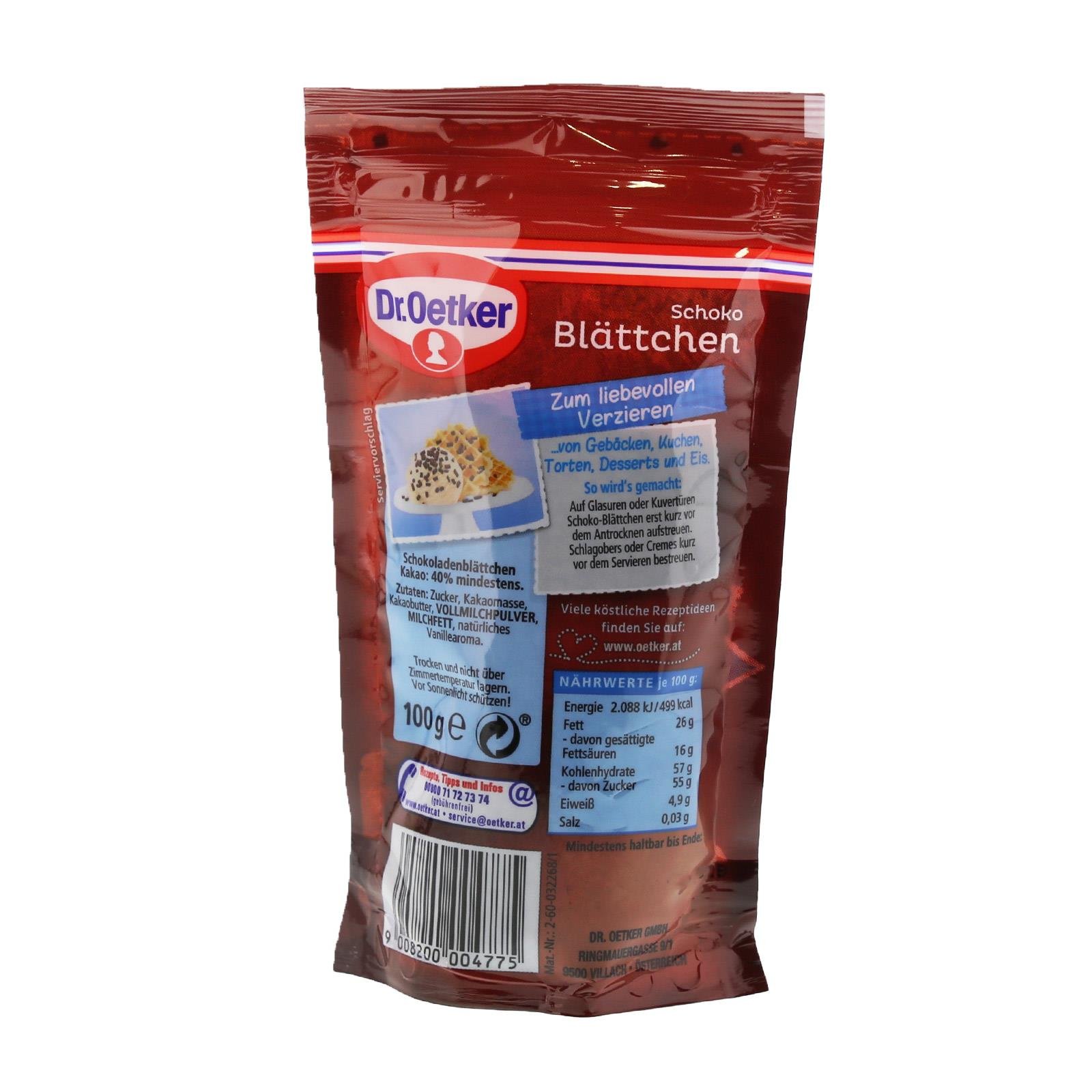 Dr Oetker Schokoblättchen