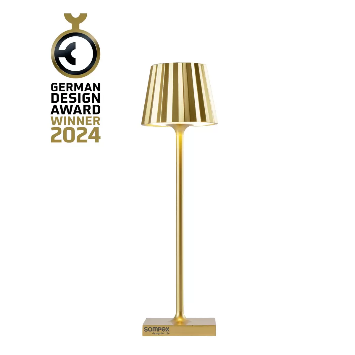 Tischleuchte Sompex Troll nano gold Gold