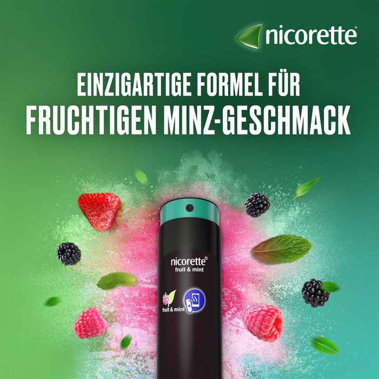 Nicorette Fruit & Mint Spray 1 mg / Sprühstoß Nfc, 2 St