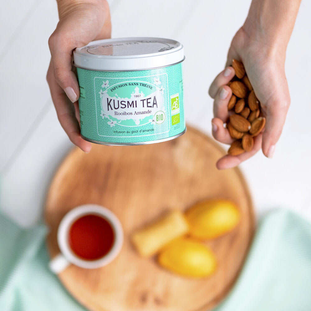 Rooibos amande bio - Boite vrac en métal