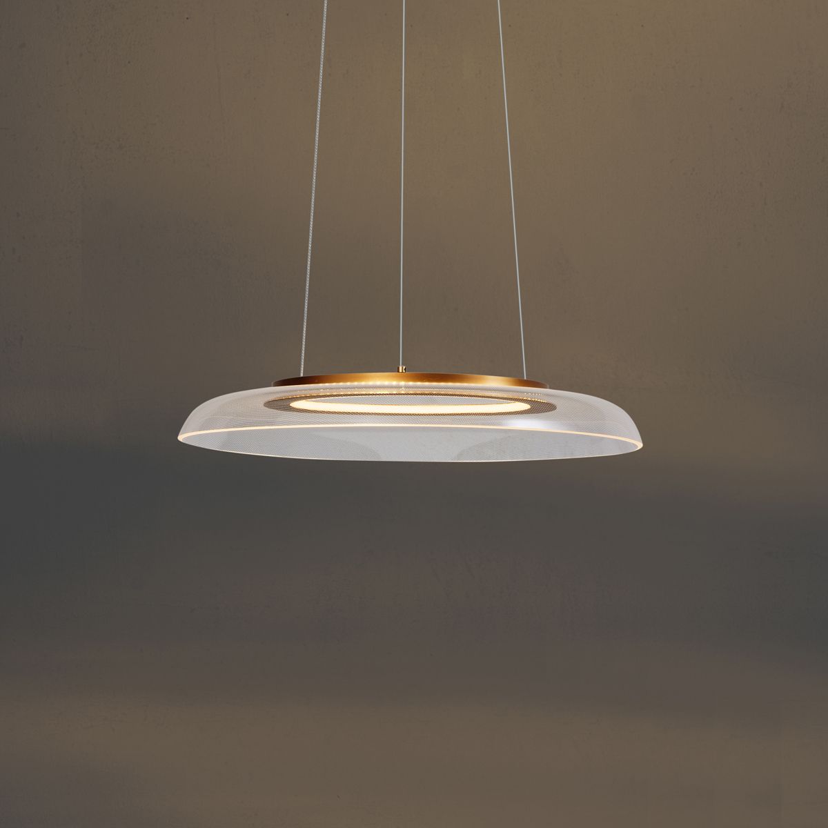 Design hanglamp goud en transparant 3-staps dimbaar - Scacrylic