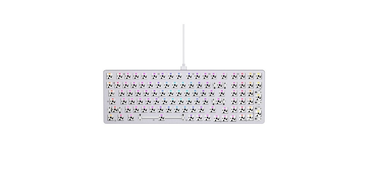GloriousGMMK 2 Full Size barebone, gaming toetsenbord  (Wit, US lay-out, RGB, Hot-Swap)
