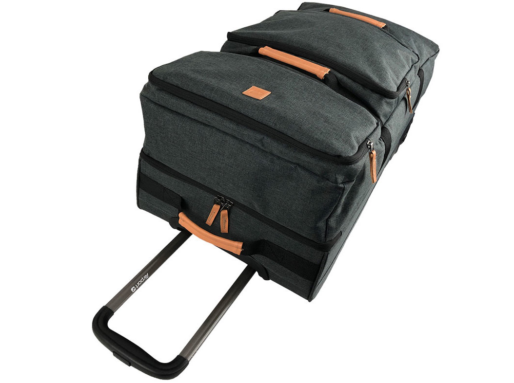 SACO DE VIAGEM GRANDE AIRPORT CINZENTO ESCURO 2 RODAS 75X38X37CM