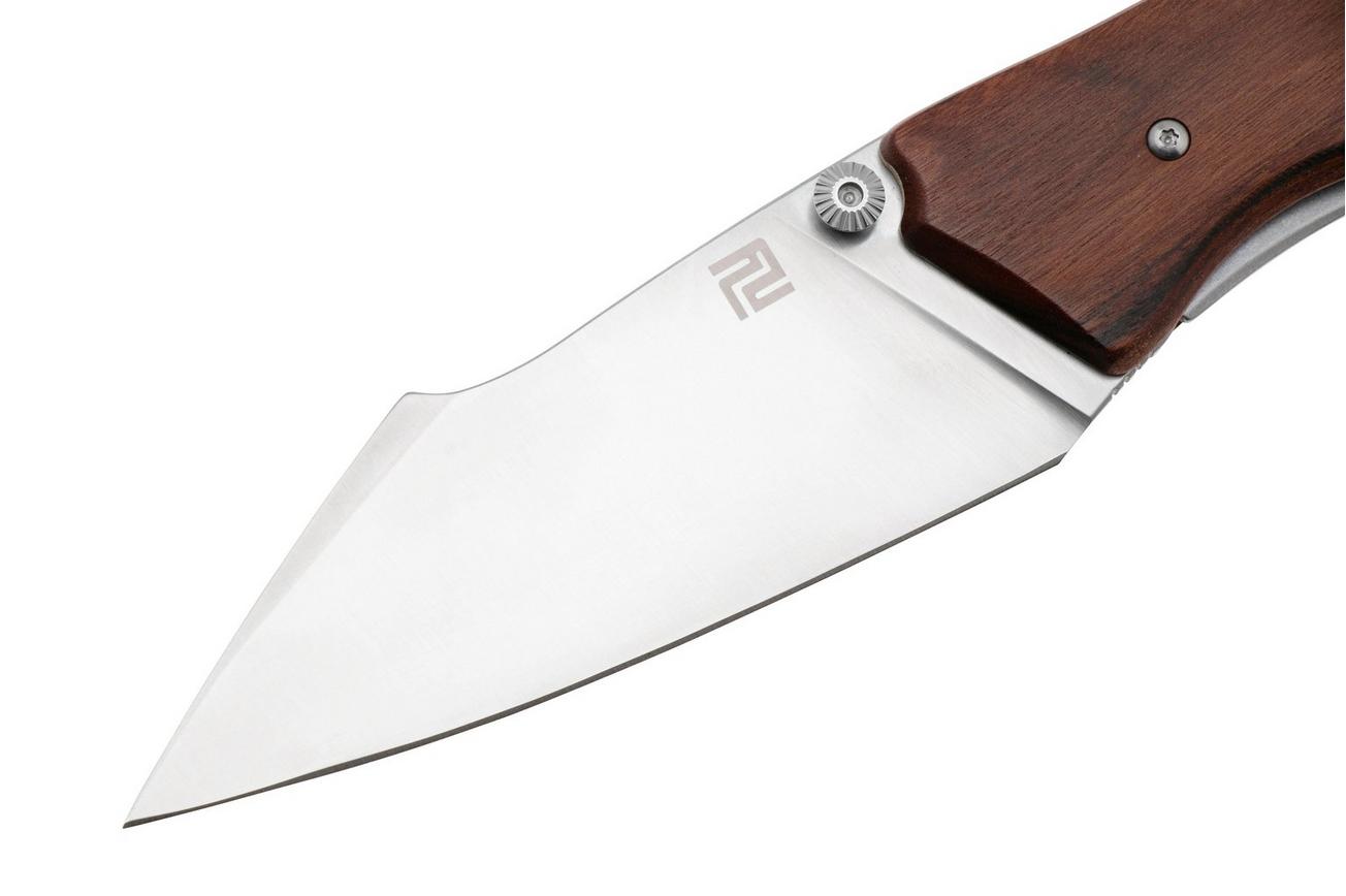 Artisan Cutlery Ahab 1851P-WD, Sand Polished AR-RPM9, Brown Wood zakmes