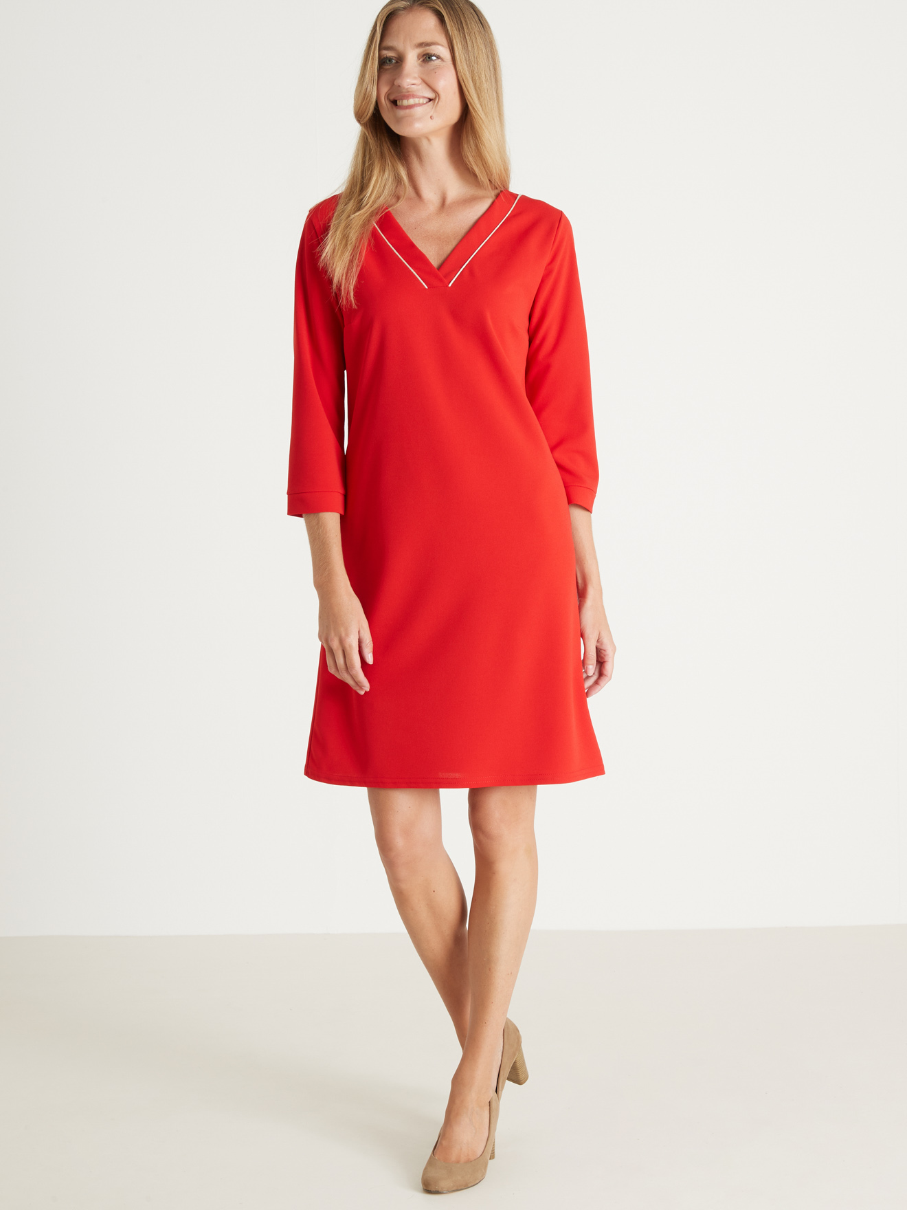 Robe housse en maille fluide