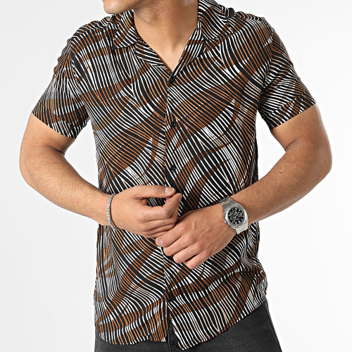 Chemise Manches Courtes Marron