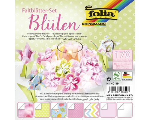 Gevouwen bladset Bloemen 170 vellen