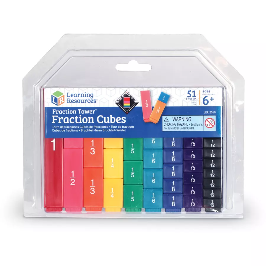 Learning Resources® Fraction Tower Fraction Cubes