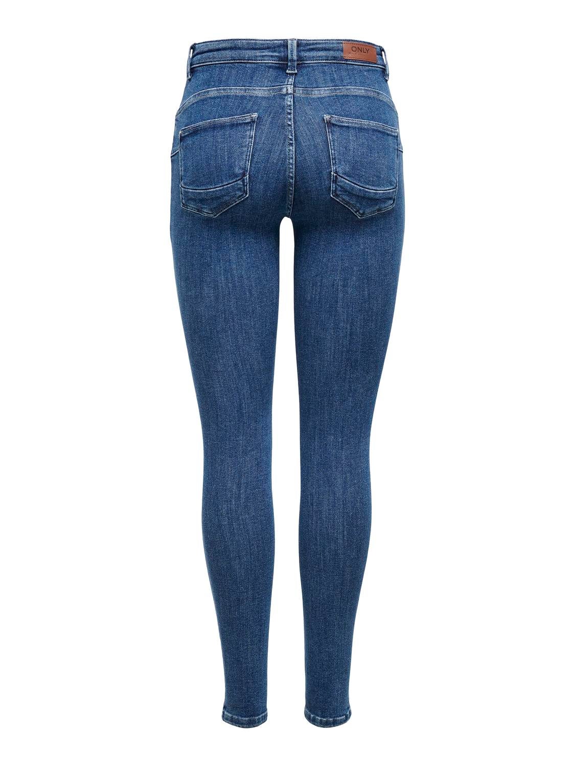ONLPOWER Mittlere Taille Skinny Fit Jeans Dark Blue Denim