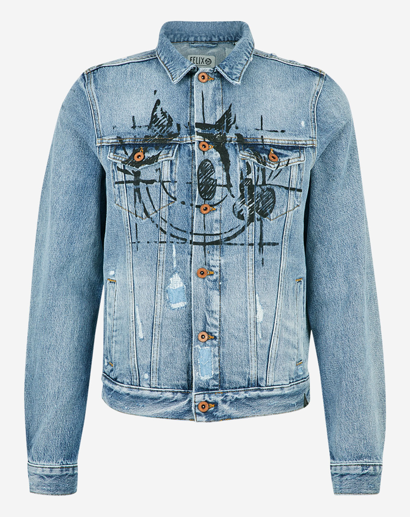 Scotch & Soda Veste en jean bleue