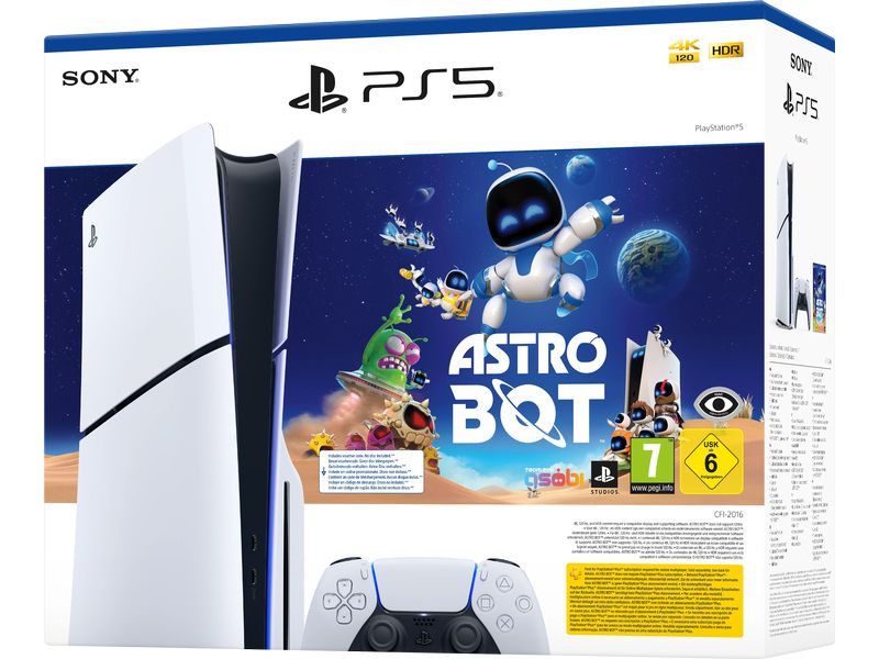 Sony PlayStation 5 Slim – Disc ASTRO BOT Bundle PS5-Konsole Disc Edition mit Gutschein für ASTRO BOT-Vollversion