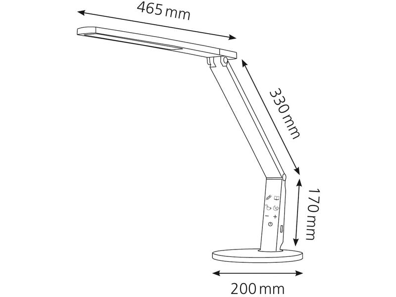 Hansa Schreibtischleuchte LED Vario Plus Anthrazit Multifunktionelle LED Leuchte
