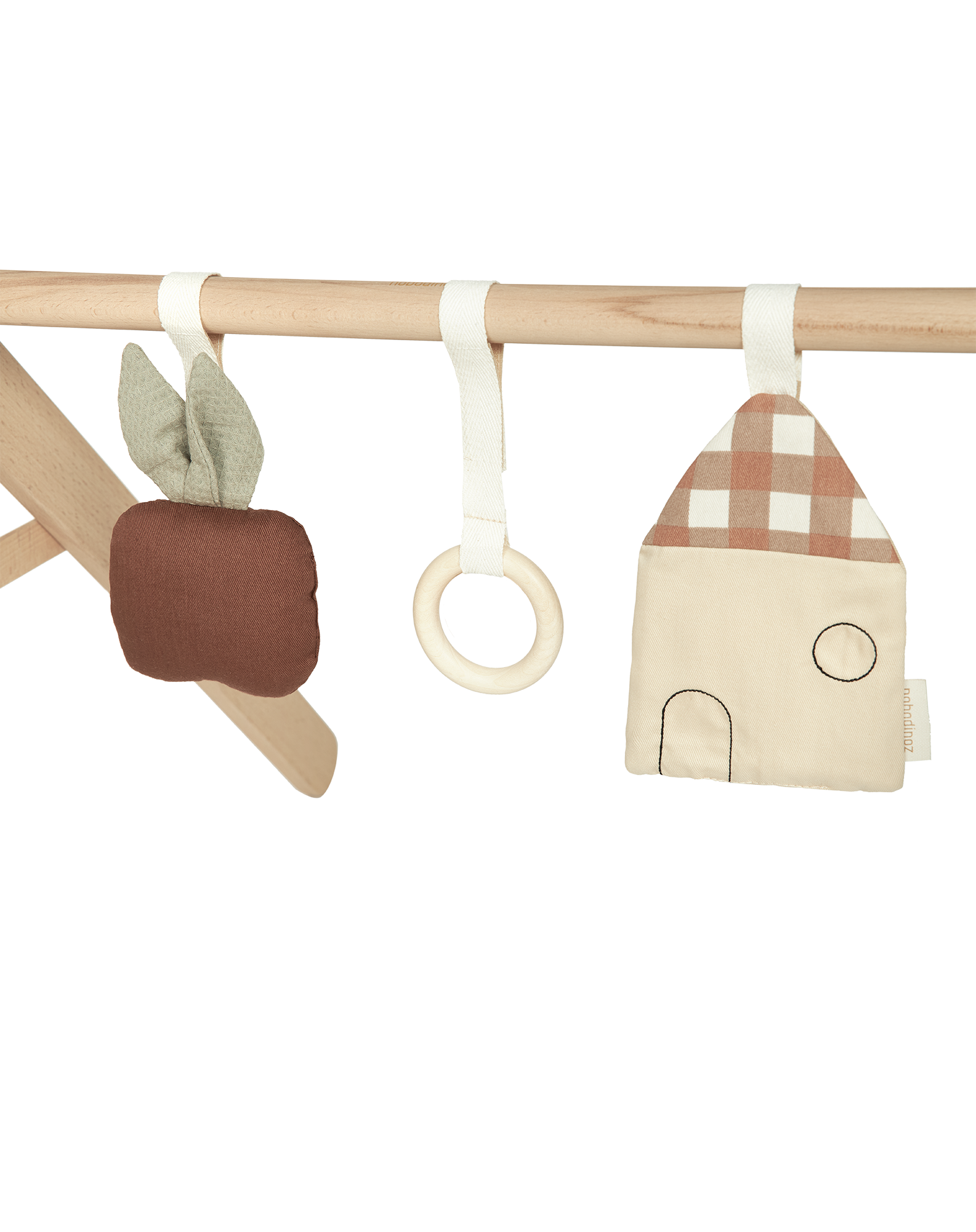 Arche d'éveil en bois et ses jouets playground | Marron