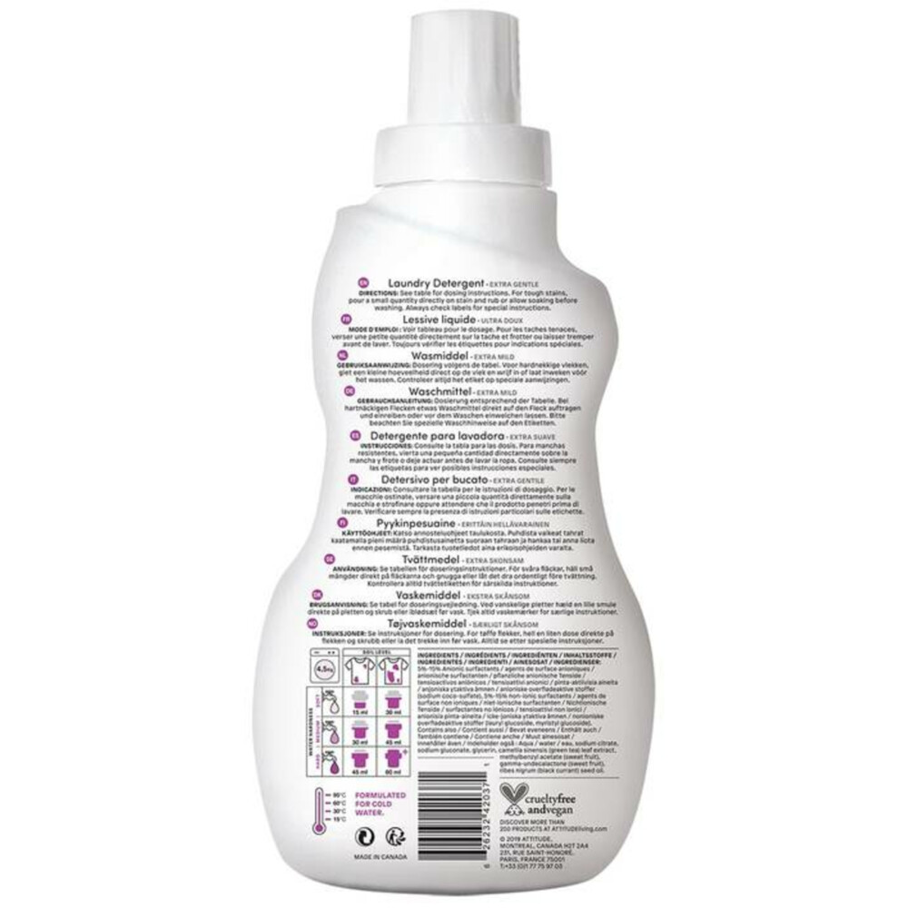 Attitude Little Ones Wasmiddel Sweet Lullaby 35 Wasbeurten1 liter
