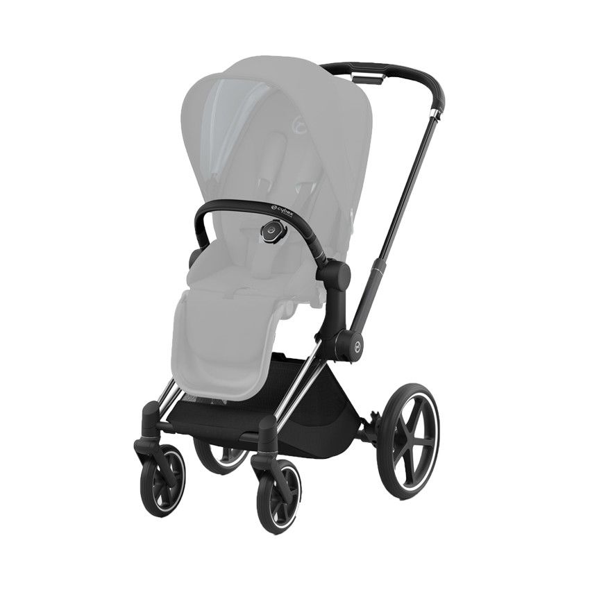 Châssis poussette Priam - Chrome Noir - Ecru