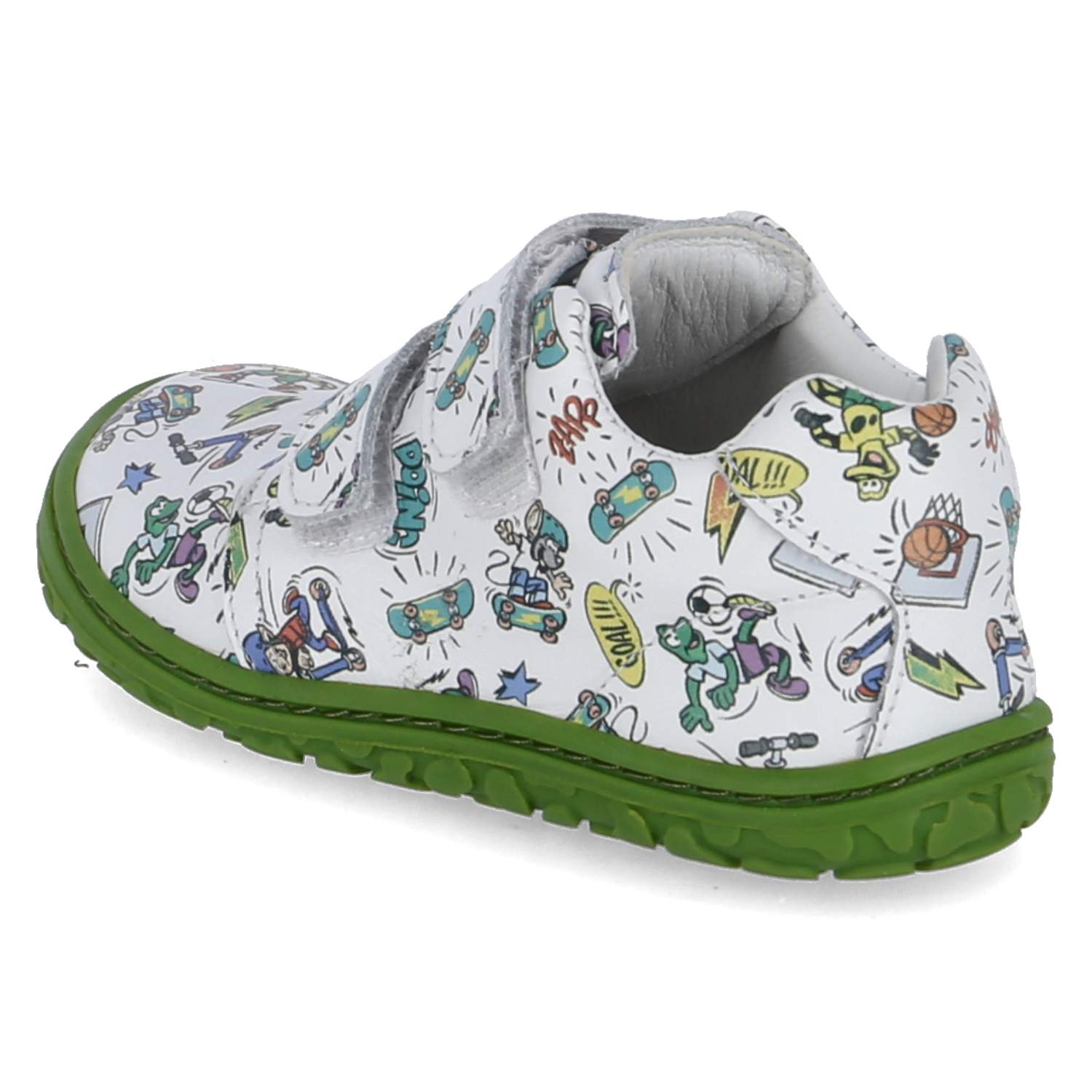 Lurchi Klettschuhe NOAH BAREFOOT - white-green