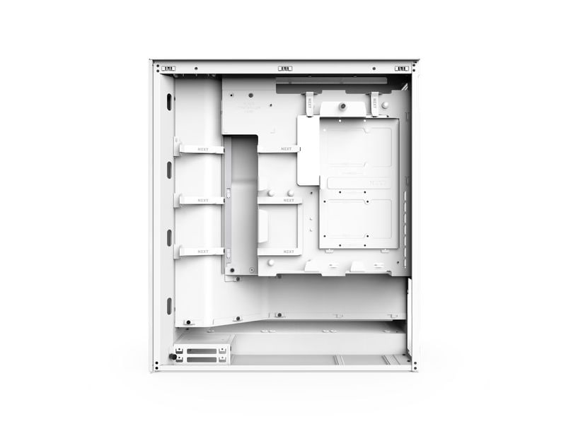 NZXT PC-Gehäuse H7 Flow RGB Weiss Mid-Tower-Gehäuse mit Seitenfenster und RGB Beleuchtung