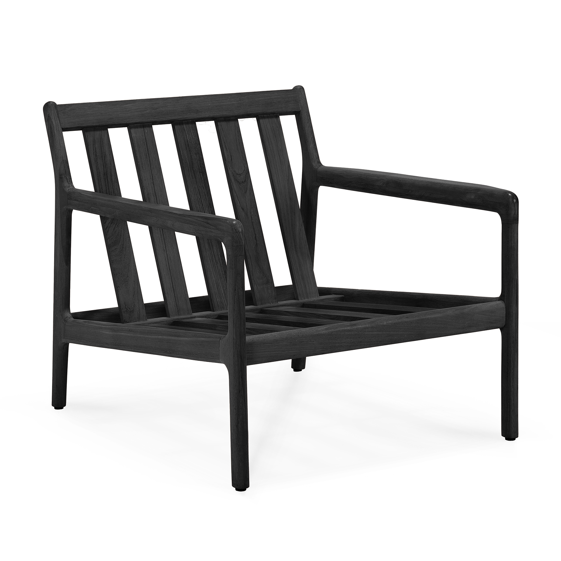 Teak Jack loungestoel - outdoor - zwart frame