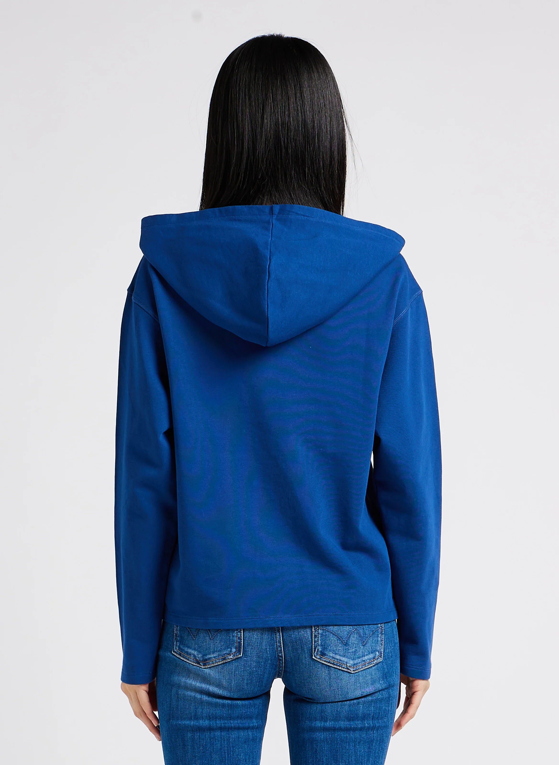 HERRAN AMOUR - Sweat-shirt ample en coton bio brodé | Bleu