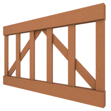 Tuinhek poort Colorado keruing hard hout 60 x 100 cm