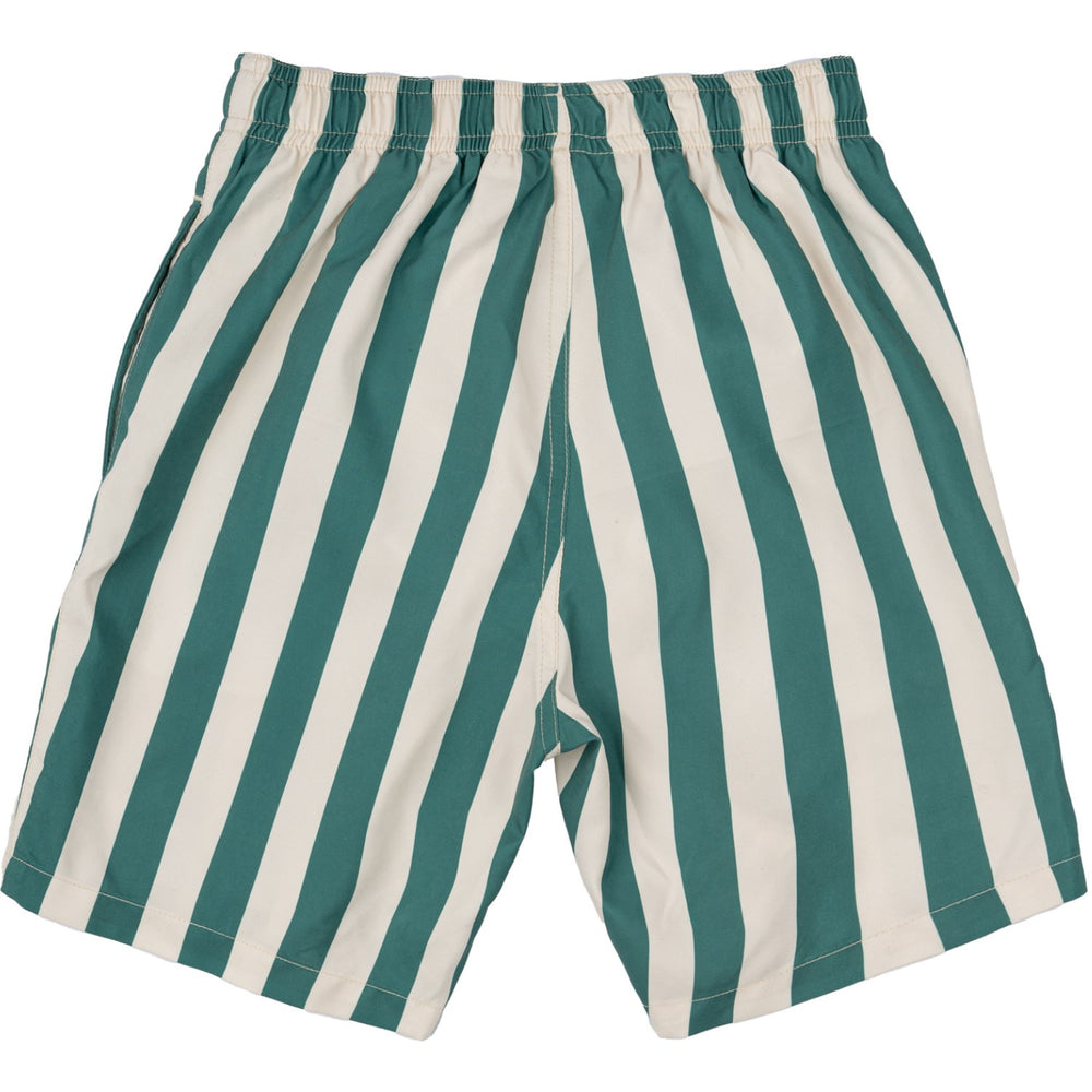 Køb The New Bottle Green Striped Nibes Badeshorts