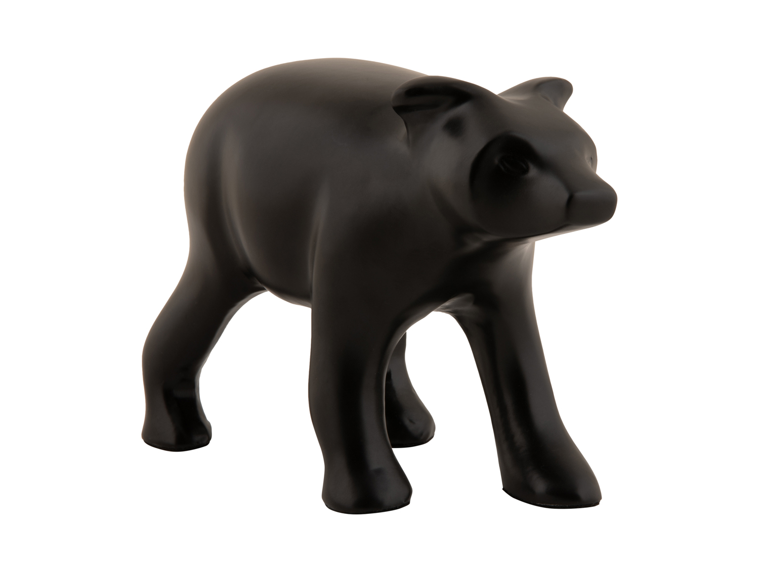 Statue Bear metal matt black
