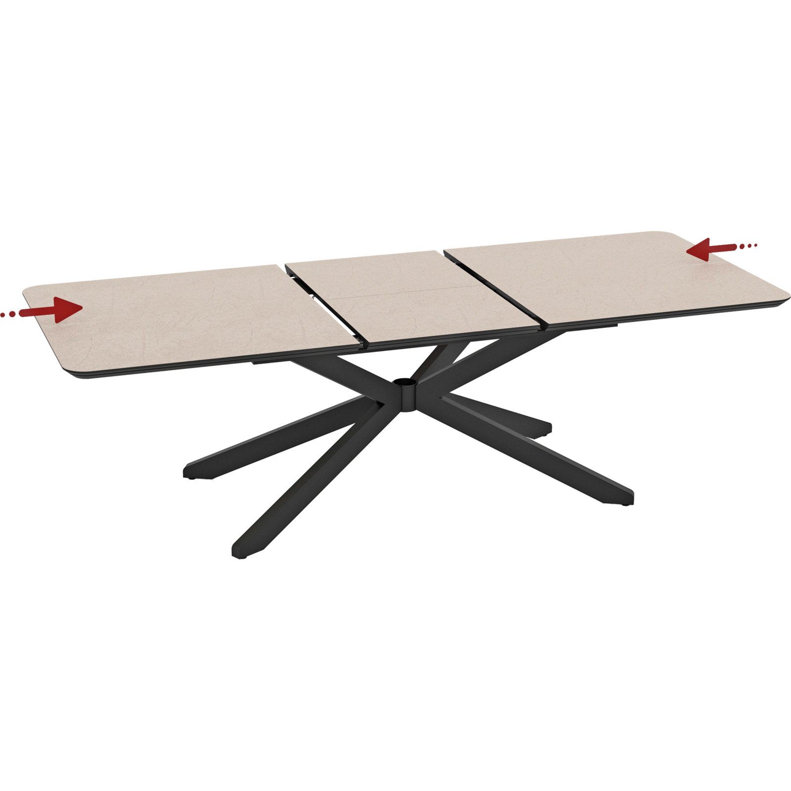 Tisch Ancona Melamin cashmere, 190/250 x 75 x 103 cm