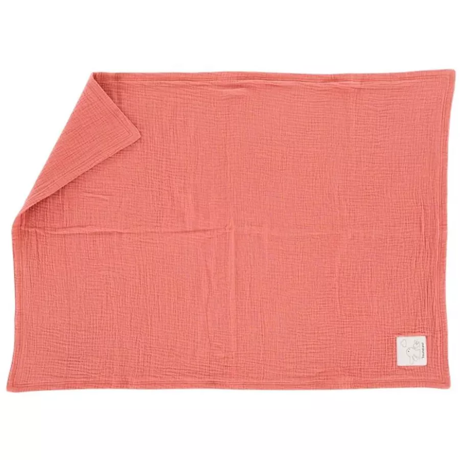 Träumeland Babydecke Musselin aprikose 75 x 100 cm