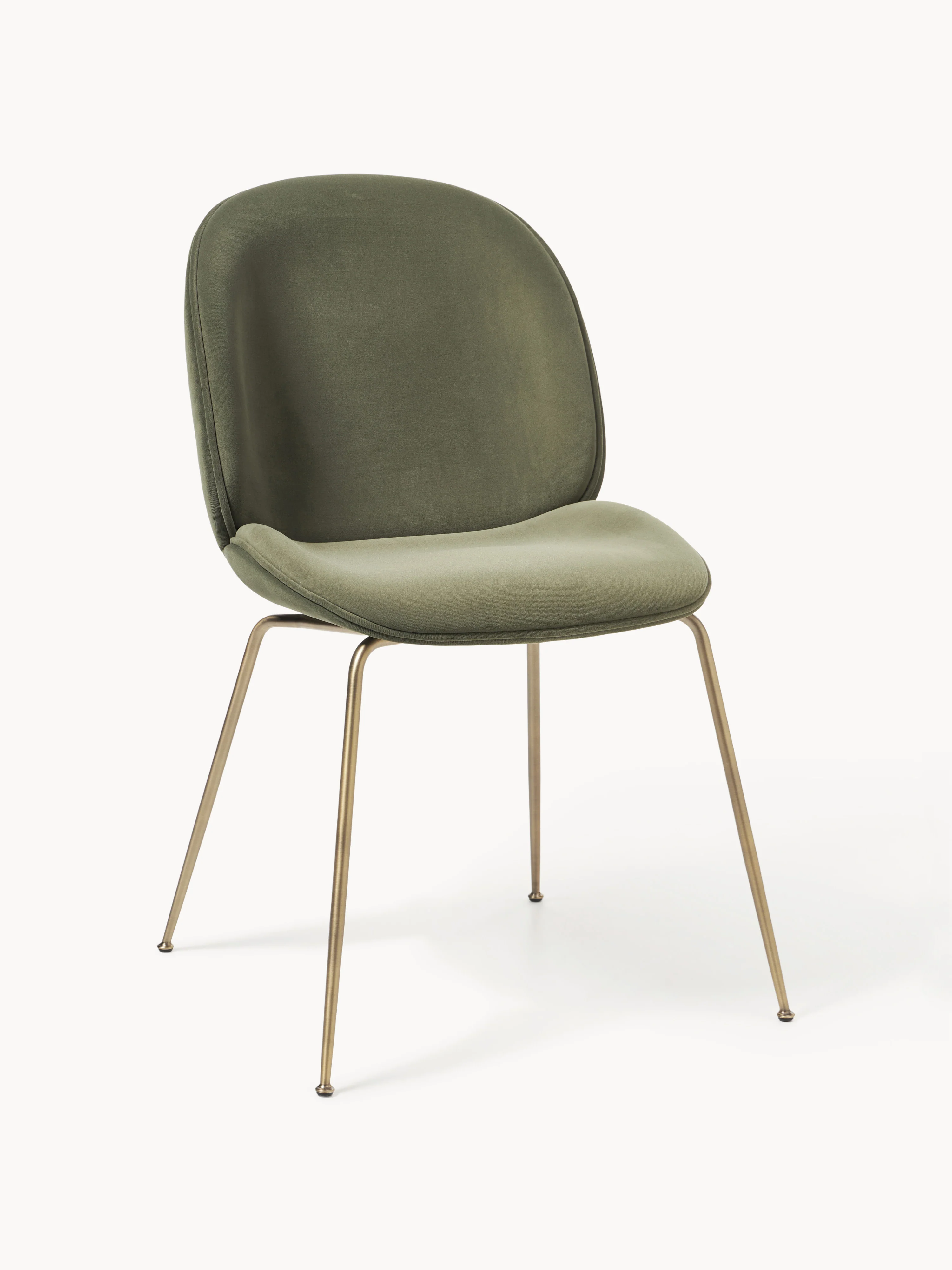 WESTWING x GUBI, Fluwelen eetkamerstoel Beetle by Delia Lachance