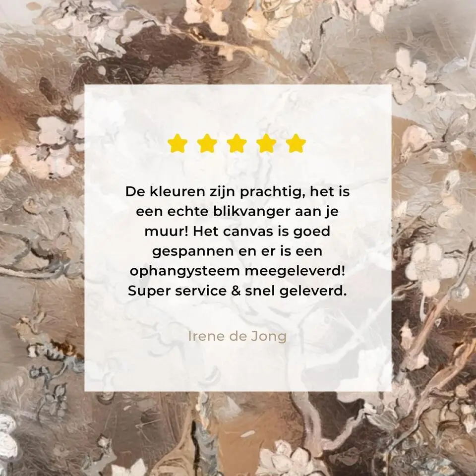 MuchoWow Canvas Schilderij 90x60cm Amandelbloesem Kunst Van