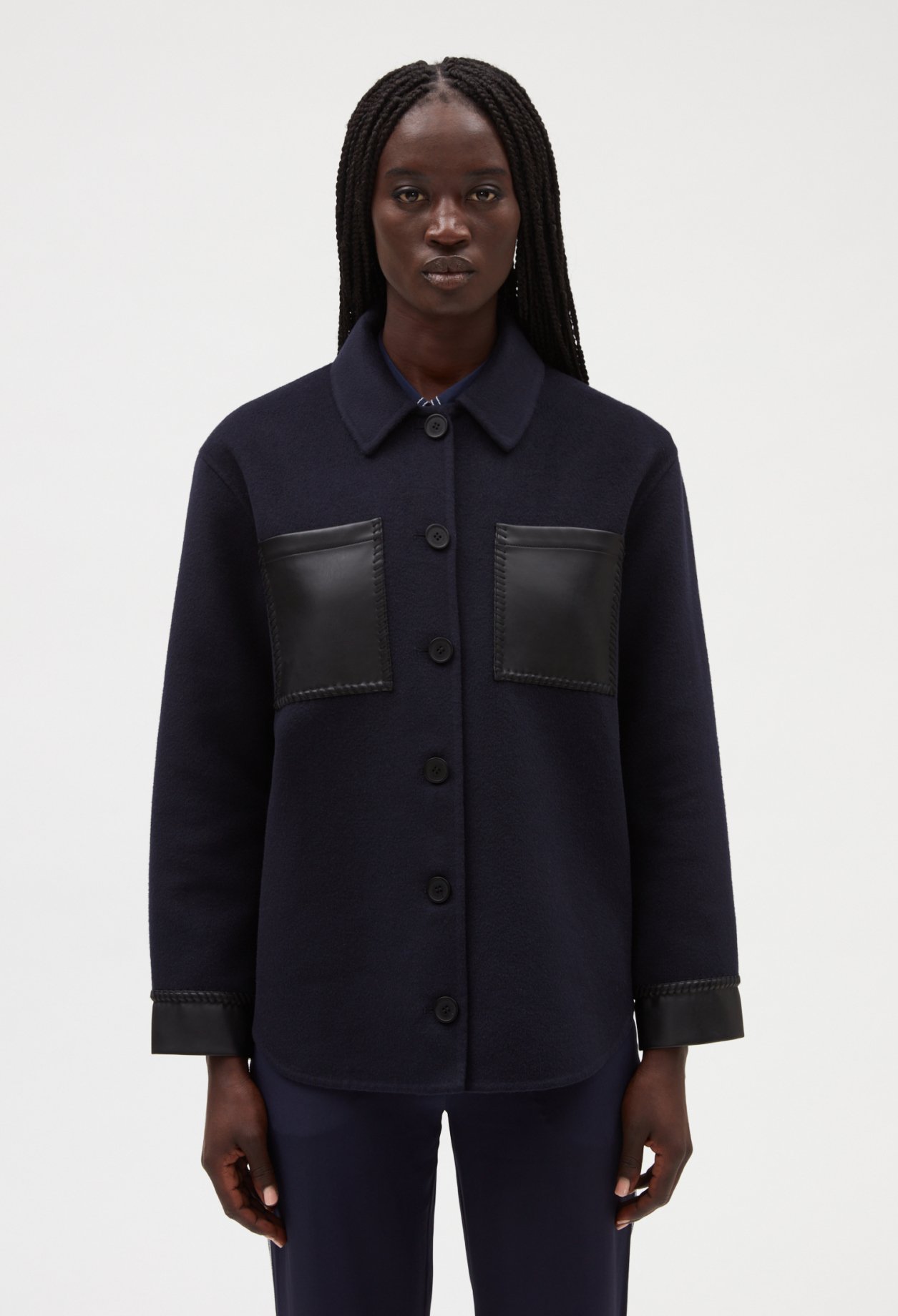 Manteau manches longues marine