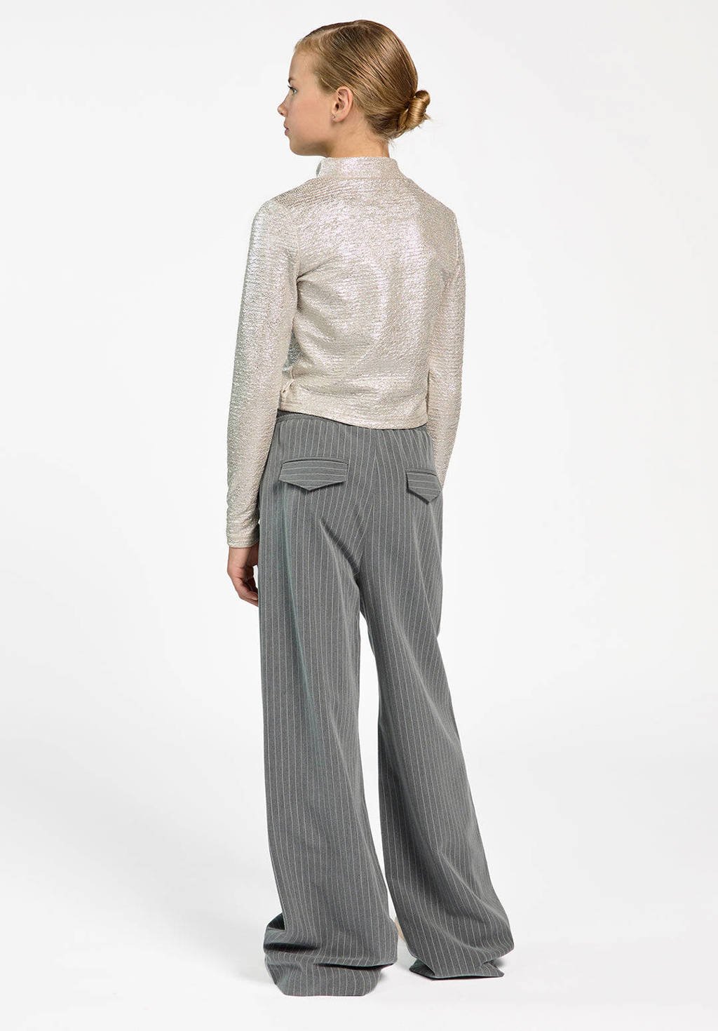 AI&KO flared casual broek grijs