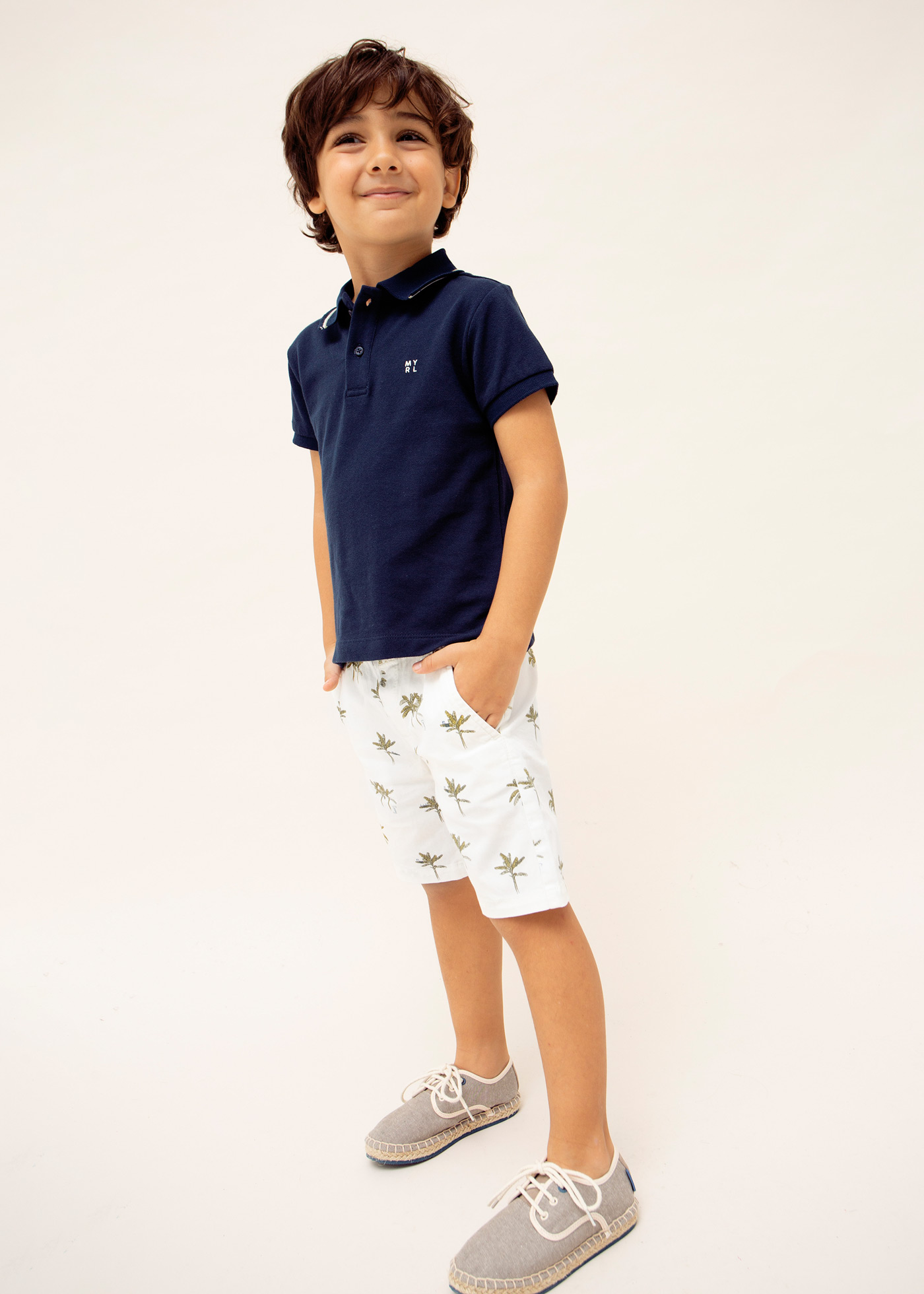 Conjunto de algodão de duas peças para meninos