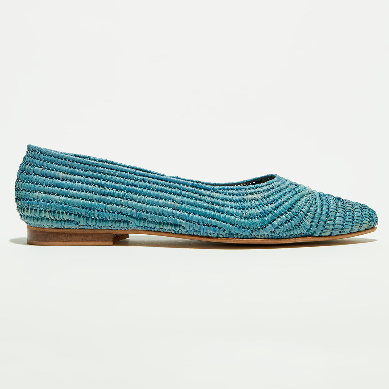 Quartier Latin Ballerines en Raphia bleues