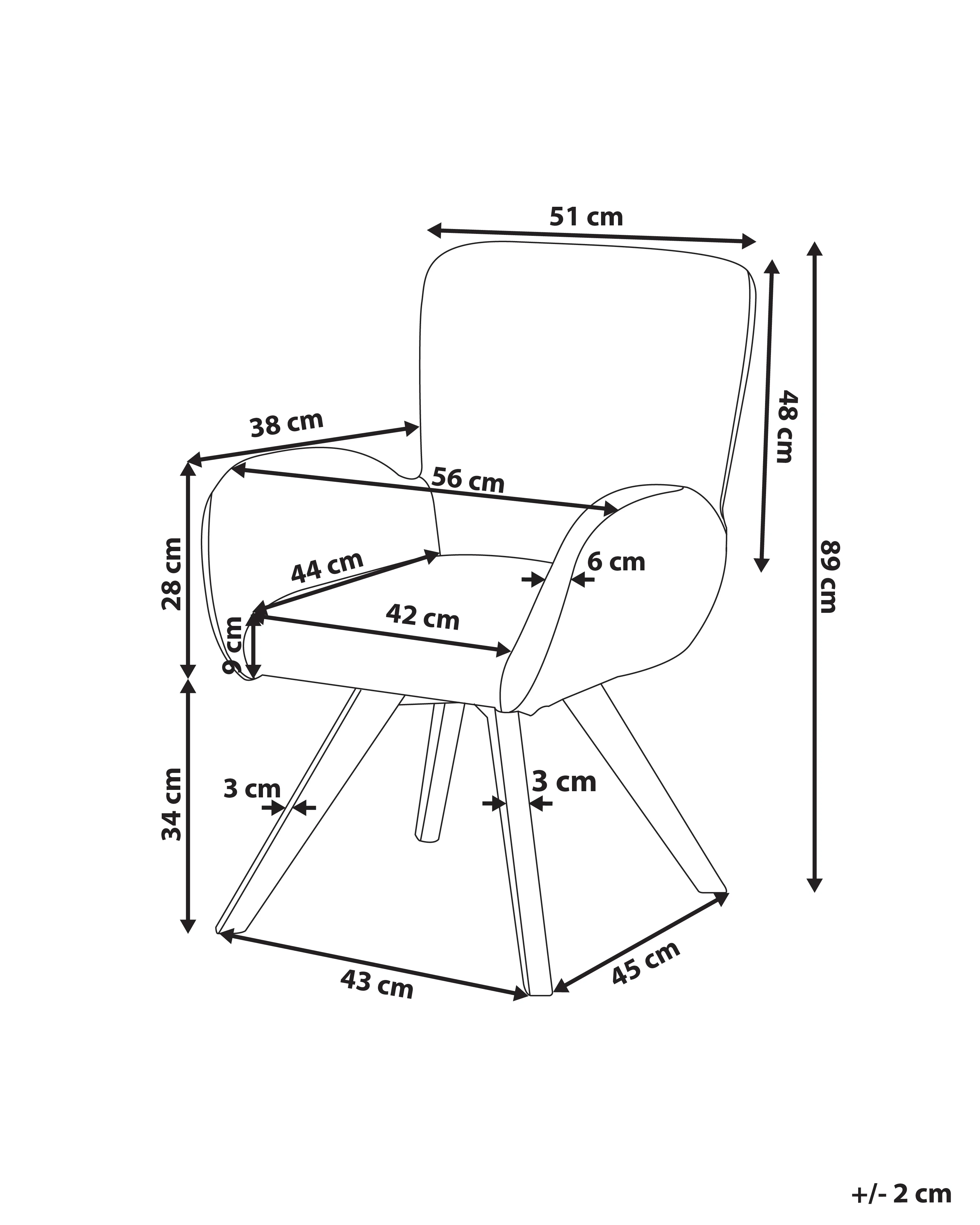 Fauteuil BJARN Stof Zwart