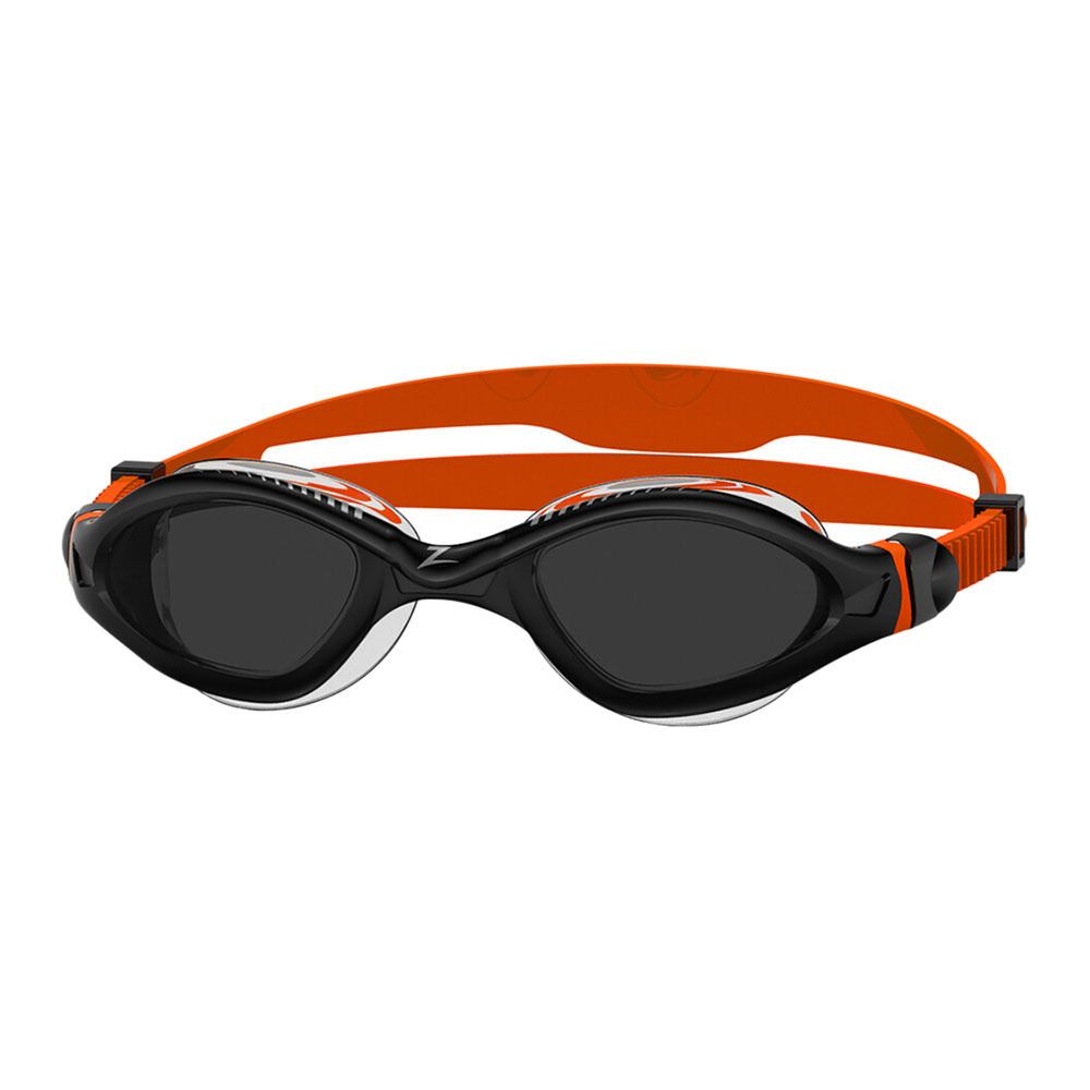 Zoggs TIGER LSR+ LIQUID SKIN RACE - Lunettes de natation black/orange/tint smoke
