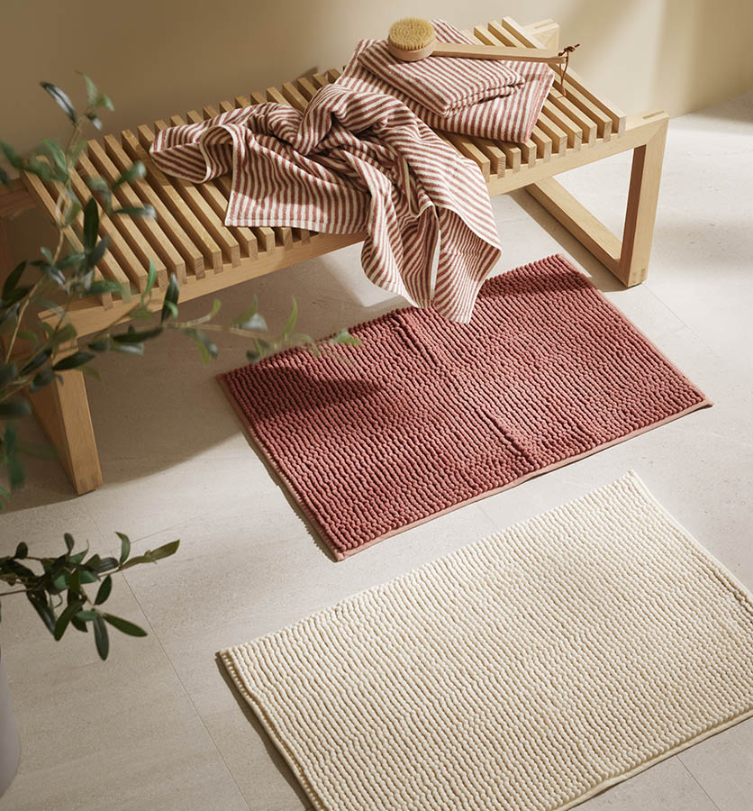 Rio badematte 50x80 mørk blush