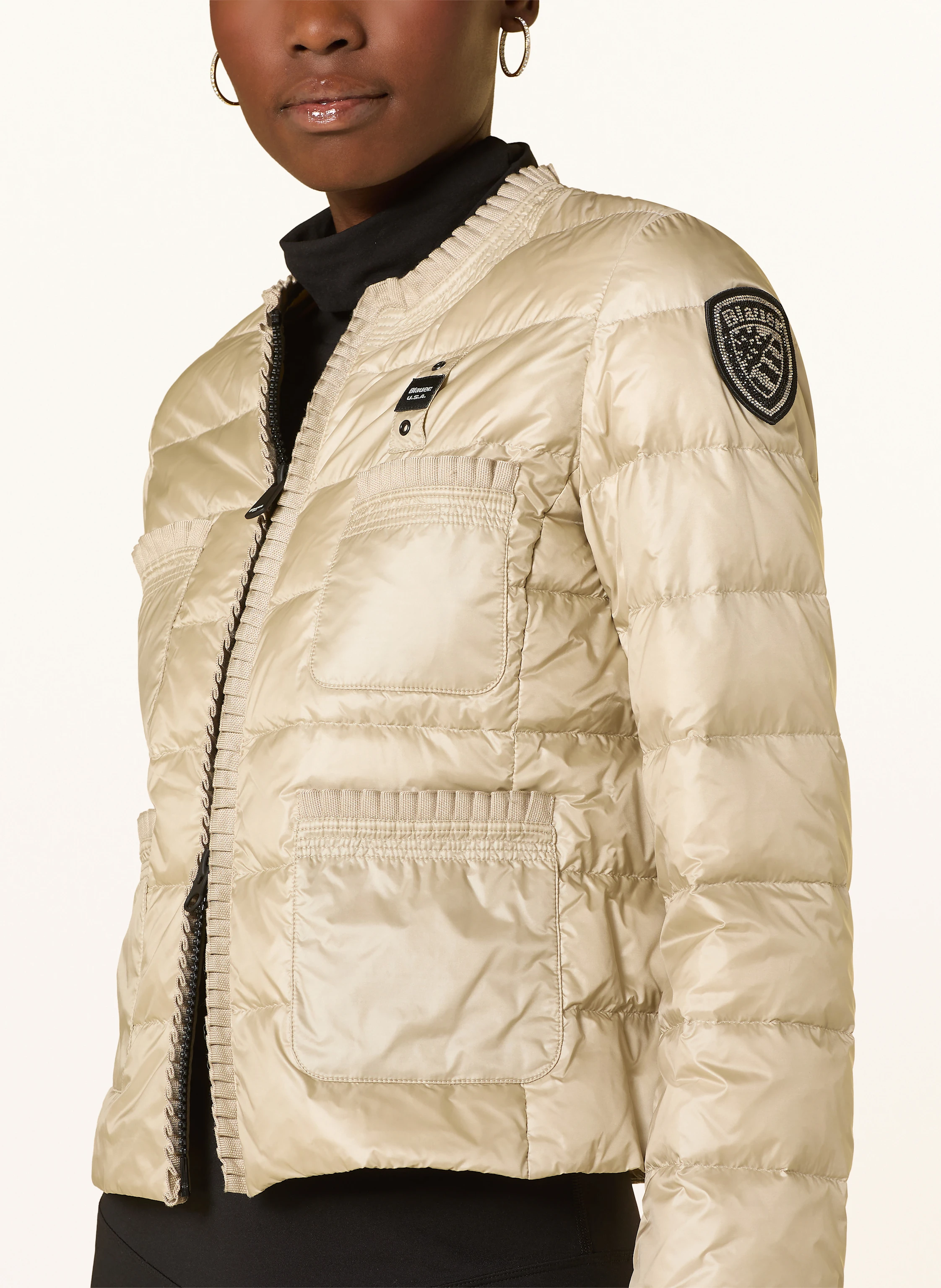 Blauer Lightweight-Daunenjacke ROSA