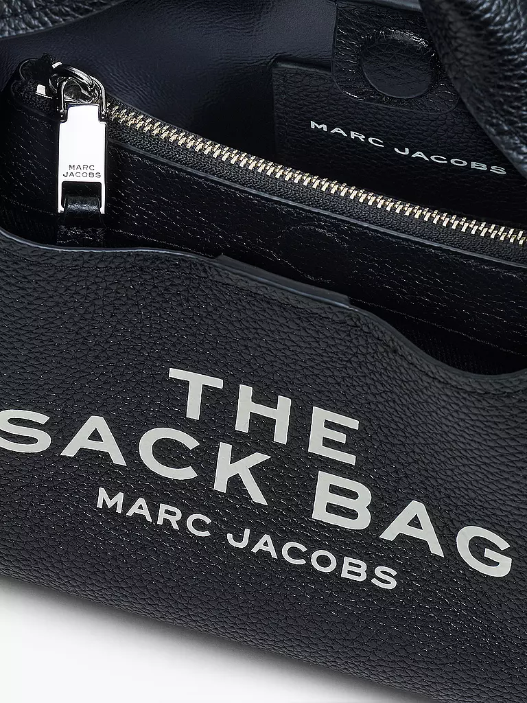 MARC JACOBS Ledertasche - Henkeltasche THE MINI SACK  schwarz