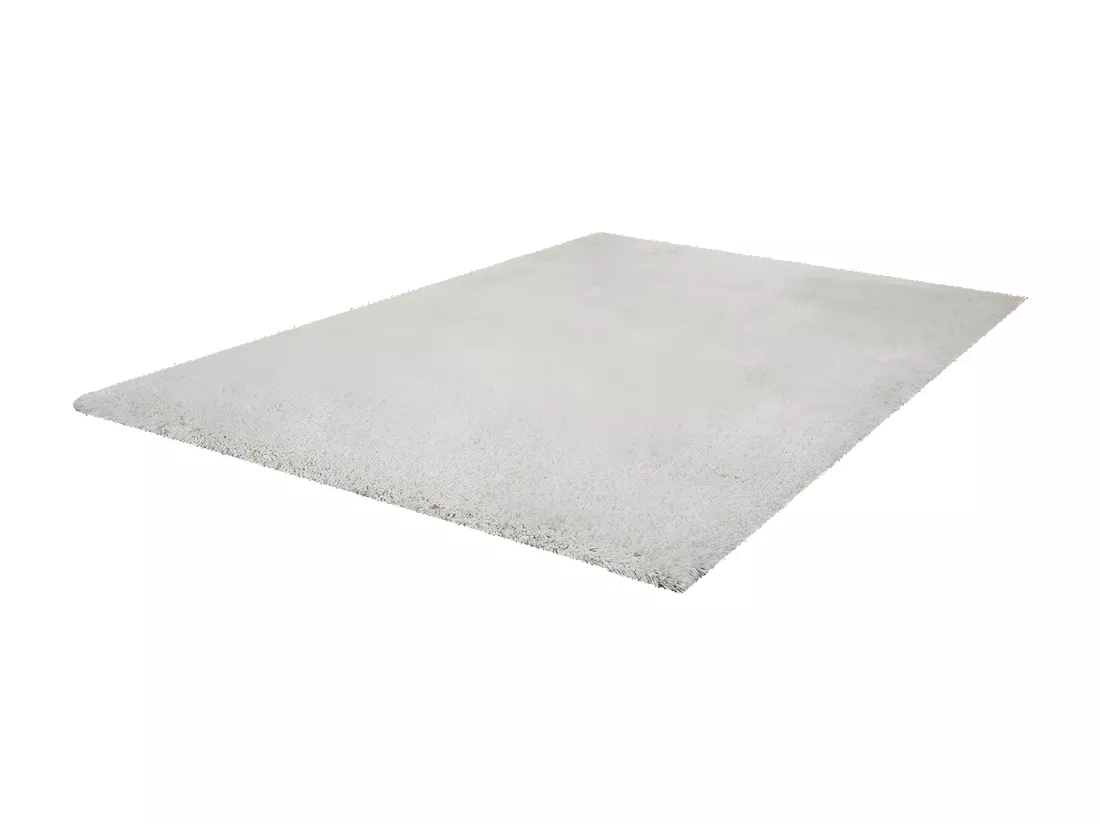Tapis shaggy à poils longs microfibre - 120 x 170 cm - Blanc cassé - HARVEY