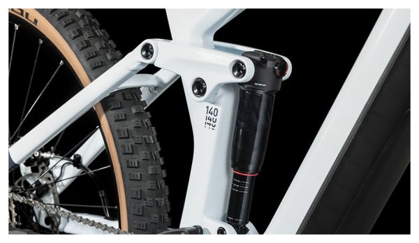 VTT Électrique Tout-Suspendu Cube Stereo Hybrid 140 HPC Pro 625 Shimano Deore 11V 625 Wh 29'' Blanc Frost 2024